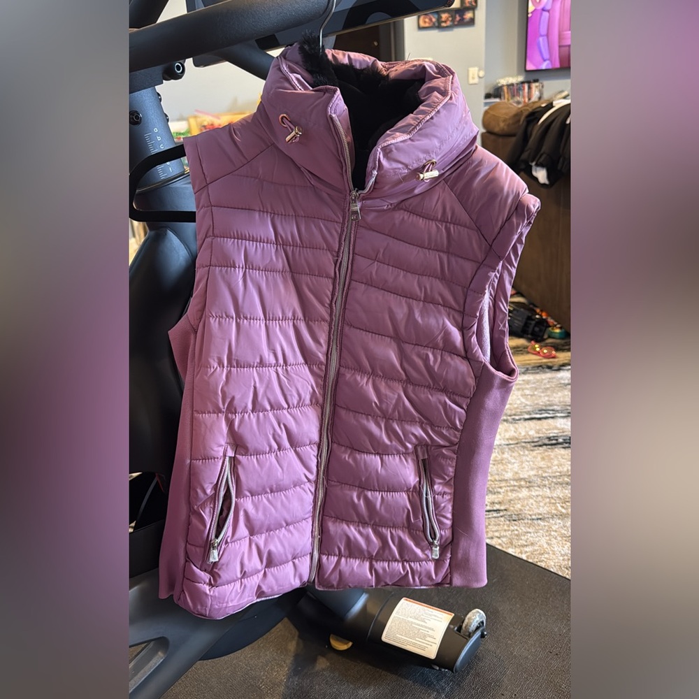 Purple puffer vest